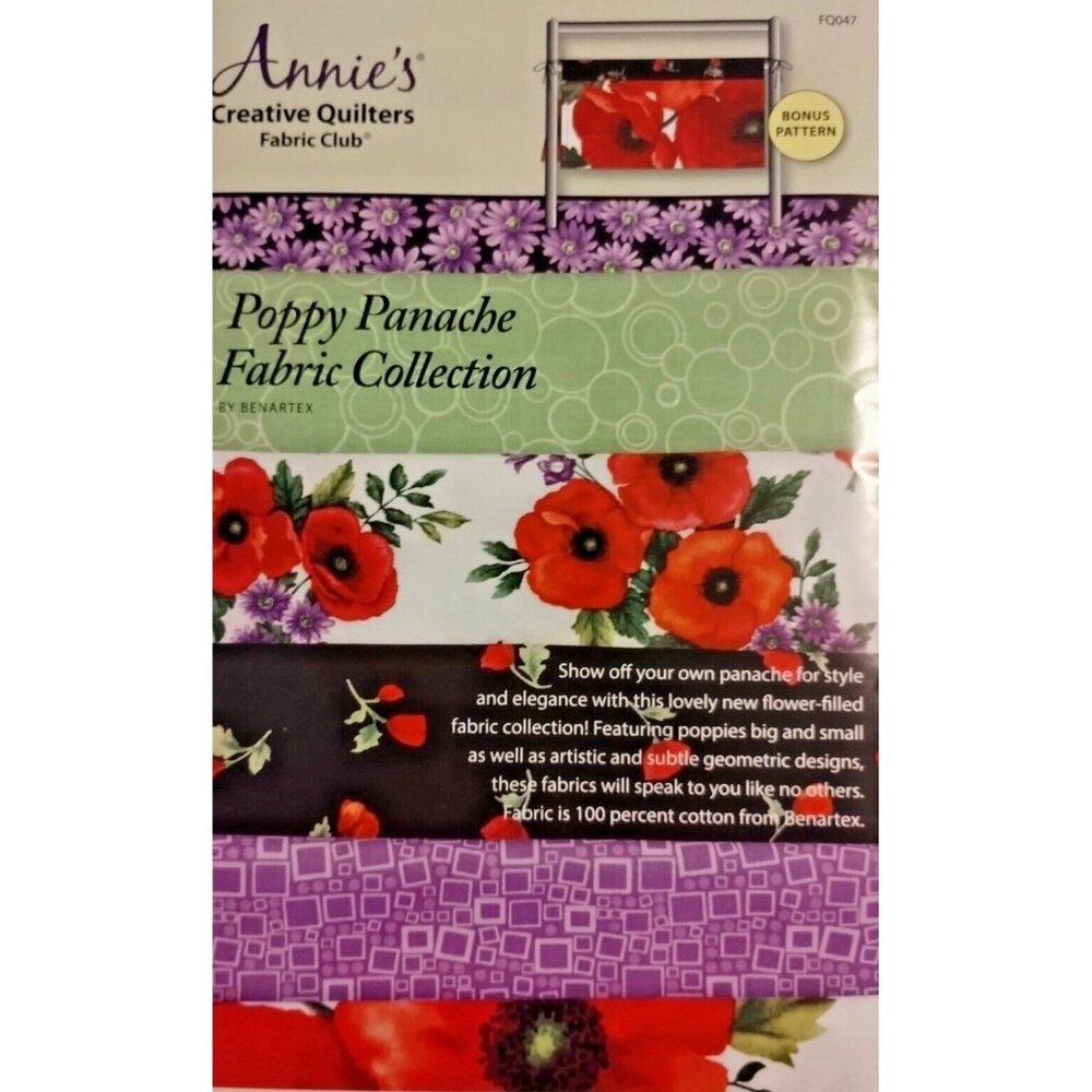 Poppy Panache Quilters Fabric Kit FQ042 Reversible Walker Bag